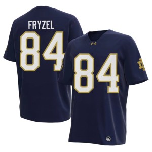 #84 Alumni Preston Fryzel Men's Navy UND College Football Jersey 662020-170