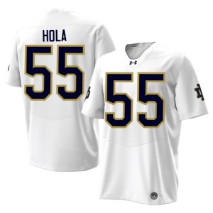 #55 Tiki Hola White College Football Men ND 2026-27 Jerseys 564096-457