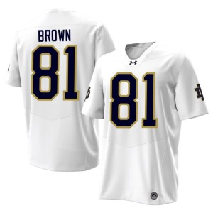 #81 White Fighting Irish 2026 Tim Brown Mens College Football Jersey 939575-327