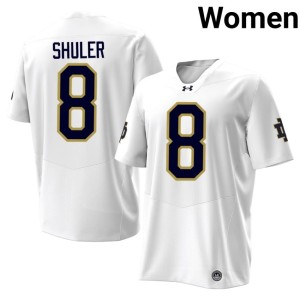 #8 Replica College Football Adon Shuler White Fighting Irish Women's Jerseys 477754-275