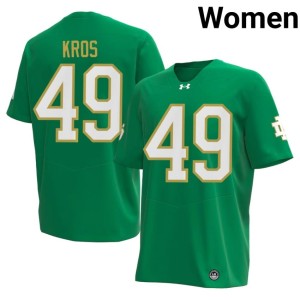 #49 Green Fighting Irish College Football Alumni Women's Andrew Kros Jersey 503982-495