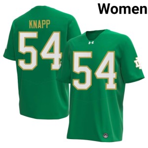 #54 Anthonie Knapp College Football Women's Green UND Alumni Jerseys 195126-441