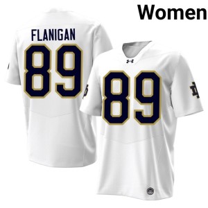 #89 NCAA Womens College Football Irish White Austin Ratigan Jerseys 674498-514