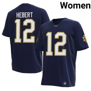 #12 Navy Notre Dame Fighting Irish College Football Womens Blake Hebert Limited Jersey 668404-152