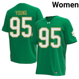 #95 Notre Dame Fighting Irish Women Green Bryce Young College Football Alumni Jerseys 374279-969