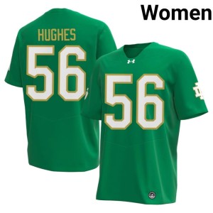 #56 2026-27 College Football Green Womens Elijah Hughes Irish Jersey 864793-238