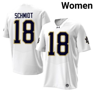 #18 White High School Women College Football The Irish Erik Schmidt Jersey 815826-139
