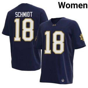 #18 NCAA Navy Notre Dame Fighting Irish Womens College Football Erik Schmidt Jersey 885347-792