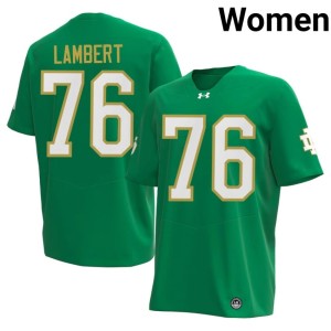 #76 Guerby Lambert Women Limited ND Green College Football Jersey 915741-140