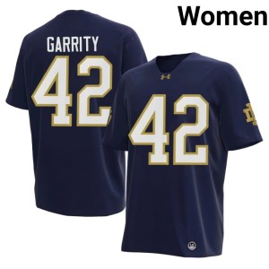 #42 Navy Henry Garrity Women College Football UND High School Jersey 213606-310