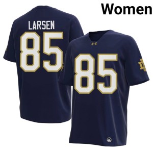 #85 Womens College Football 2026 University of Notre Dame Navy Jack Larsen Jersey 353592-492