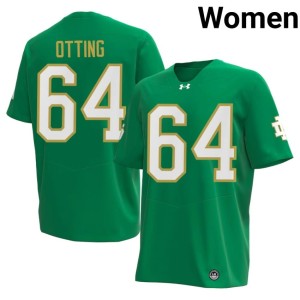 #64 Joe Otting Green College Football High School Womens Fighting Irish Jerseys 542269-936