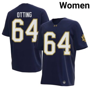#64 Game Joe Otting ND Navy College Football Women's Jersey 929013-381