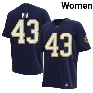 #43 College Football Navy Women Alumni Irish Kahanu Kia Jersey 127608-306