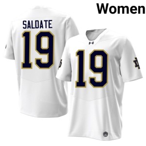 #19 White 2026-27 College Football Women's Logan Saldate The Irish Jerseys 886061-386