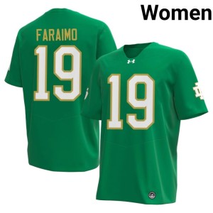 #19 High School Women UND College Football Madden Faraimo Green Jersey 599560-355