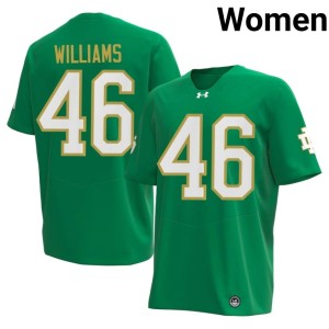 #46 College Football UND Limited Women Matt Williams Green Jerseys 264729-967