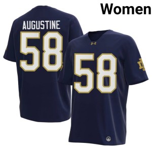 #58 2026-27 Matty Augustine University of Notre Dame College Football Navy Womens Jerseys 869038-565