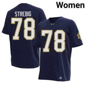 #78 Owen Strebig 2026-27 Womens Navy College Football UND Jerseys 743692-443