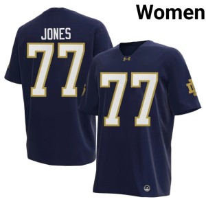 #77 2026-27 Peter Jones College Football University of Notre Dame Womens Navy Jerseys 359787-425