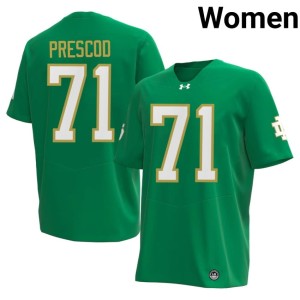 #71 Stitched Styles Prescod Womens College Football Green The Irish Jerseys 395386-772