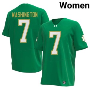 #7 Green Women's College Football Fighting Irish Ty Washington Limited Jerseys 401633-902