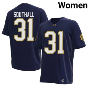 #31 Navy College Football Womens University of Notre Dame High School Xavier Southall Jerseys 280779-908