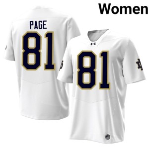 #81 Alan Page Player The Irish White Women's College Football Jersey 176897-812