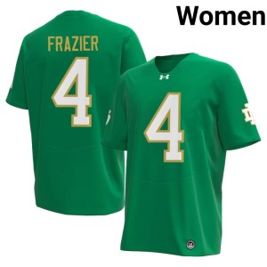#4 Bubba Frazier Irish University Women College Football Green Jerseys 236923-937