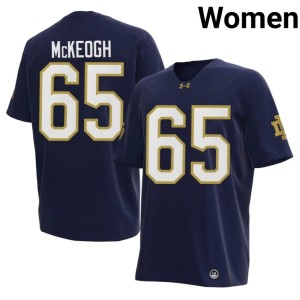 #65 Navy Fighting Irish NCAA Womens College Football Grayson McKeogh Jerseys 640089-191