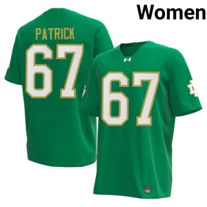 #67 Gregory Patrick College Football Irish Green Player Women's Jersey 665352-915