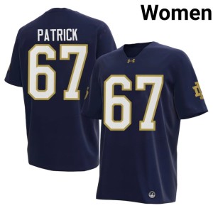 #67 Womens College Football Navy Fighting Irish Embroidery Gregory Patrick Jersey 870262-582
