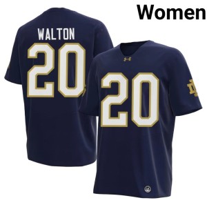 #20 Jonaz Walton Women College Football 2026-27 The Irish Navy Jerseys 836218-336