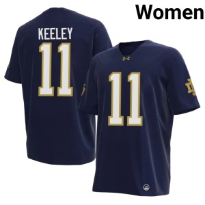 #11 Navy Keon Keeley College Football Limited Notre Dame Womens Jerseys 462940-921