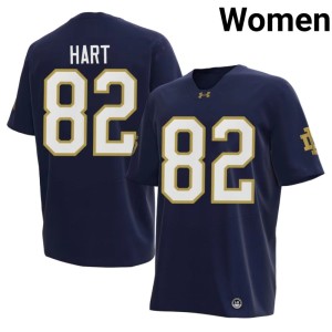 #82 University Fighting Irish Women Navy College Football Leon Hart Jerseys 237104-160