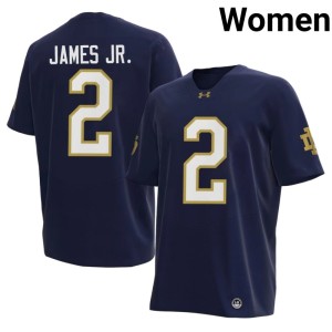 #2 Navy College Football Women's Embroidery ND Nolan James Jr. Jersey 644153-238