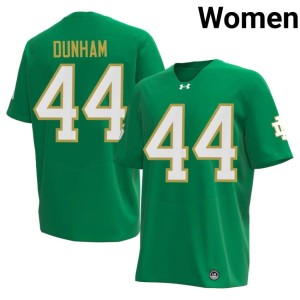 #44 Green Women Irish NCAA Rodney Dunham College Football Jerseys 806718-946