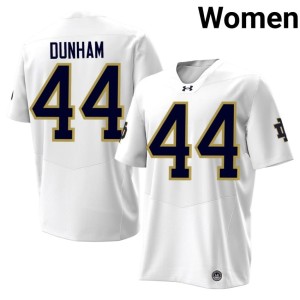 #44 College Football Rodney Dunham White Notre Dame Women 2026 Jersey 770279-360