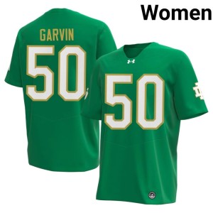 #50 Women's Sullivan Garvin Limited College Football Fighting Irish Green Jerseys 351587-656