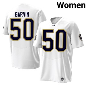 #50 Sullivan Garvin 2026 College Football White UND Women's Jerseys 556651-514