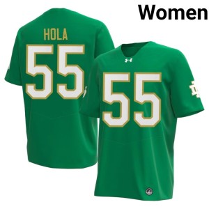 #55 College Football Tiki Hola Irish Limited Women Green Jerseys 470061-986