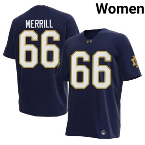 #66 Navy Tyler Merrill Fighting Irish Alumni College Football Womens Jerseys 702298-643