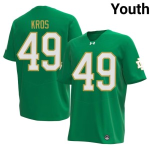#49 Green University of Notre Dame Youth College Football NCAA Andrew Kros Jerseys 230133-877
