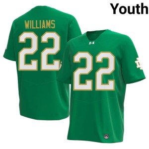 #22 College Football 2026-27 Youth Aneyas Williams UND Green Jerseys 520906-517