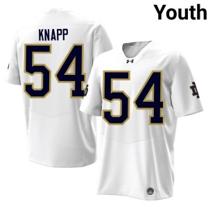 #54 Irish Youth University White Anthonie Knapp College Football Jerseys 718701-841