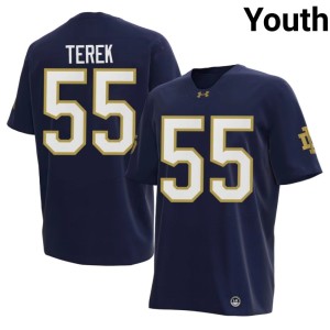 #55 Youth Navy Chris Terek College Football ND Replica Jersey 102106-727