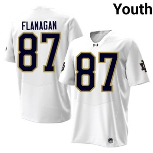 #87 Replica Notre Dame Cooper Flanagan White College Football Youth Jerseys 211718-284
