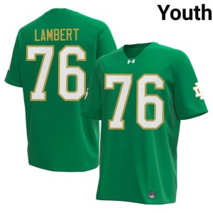 #76 Guerby Lambert Youth Green Official College Football University of Notre Dame Jerseys 418162-271
