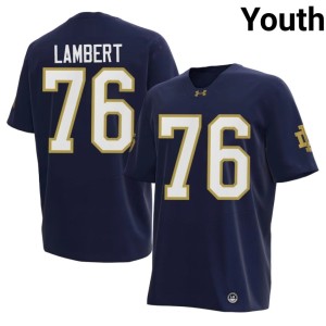 #76 Notre Dame Fighting Irish 2026-27 College Football Navy Youth Guerby Lambert Jerseys 525971-242