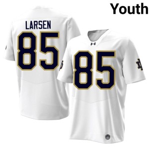 #85 The Irish 2026-27 College Football Jack Larsen White Youth Jerseys 753277-454